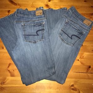 2 pair of America Eagle Jeans